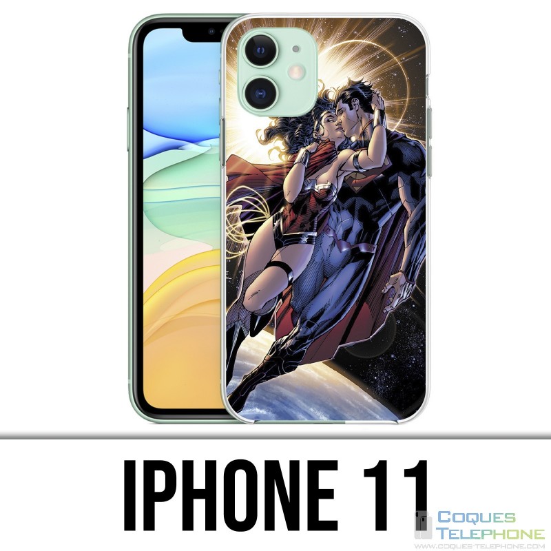 Coque iPhone 11 - Superman Wonderwoman