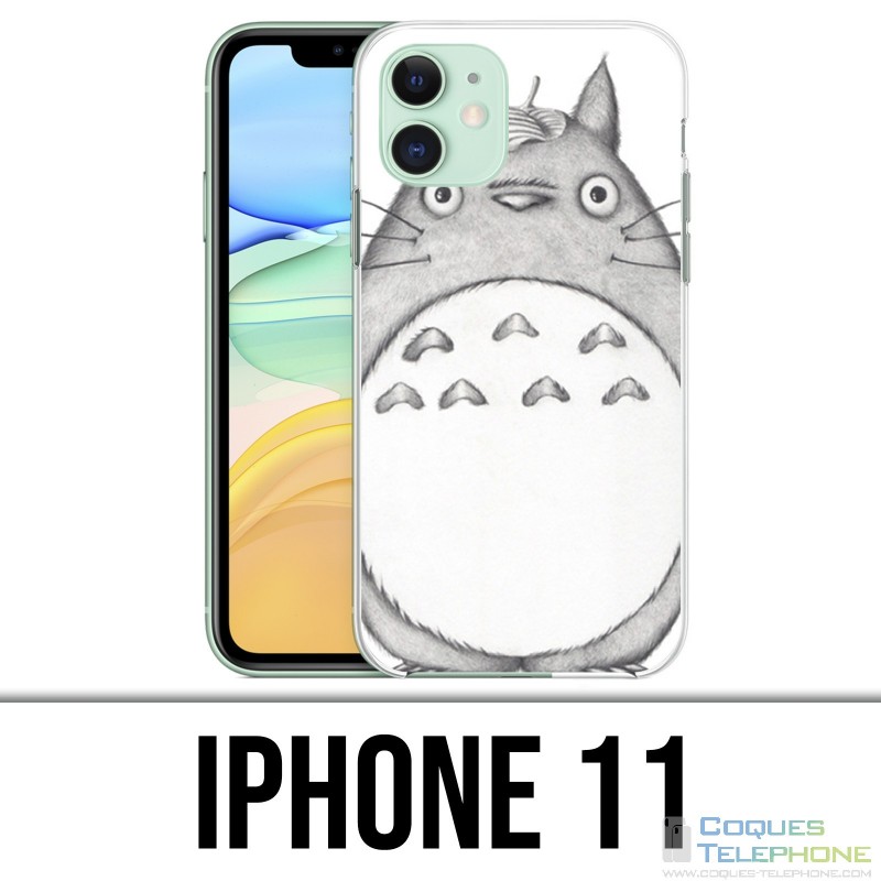Coque iPhone 11 - Totoro Parapluie