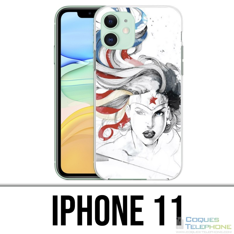 Coque iPhone 11 - Wonder Woman Art Design