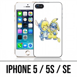 Custodia per iPhone 5 / 5S / SE - Stitch Pikachu Baby