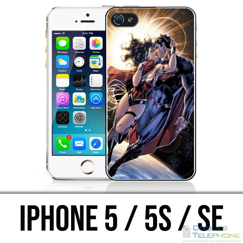 Coque iPhone 5 / 5S / SE - Superman Wonderwoman