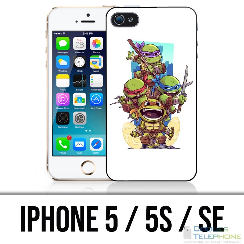 Coque iPhone 5 / 5S / SE - Tortues Ninja Cartoon