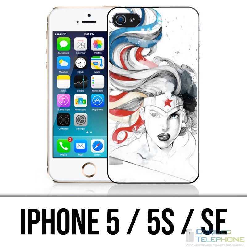 Coque iPhone 5 / 5S / SE - Wonder Woman Art Design