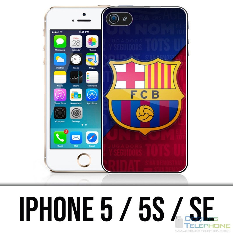 Coque iPhone 5 / 5S / SE - Football Fc Barcelone Logo