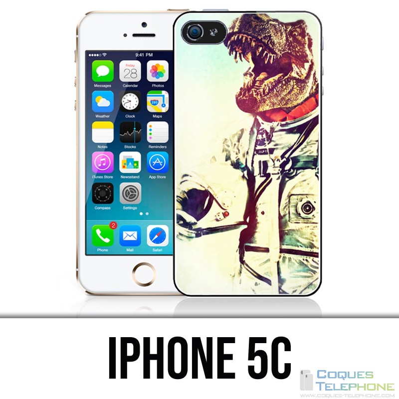 Custodia per iPhone 5C - Dinosauro animale astronauta