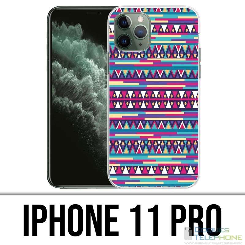 Case iPhone 11 Pro - Pink Azteque