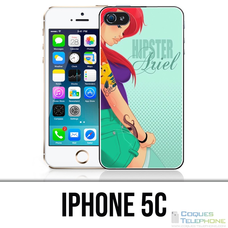 Coque iPhone 5C - Ariel Sirène Hipster