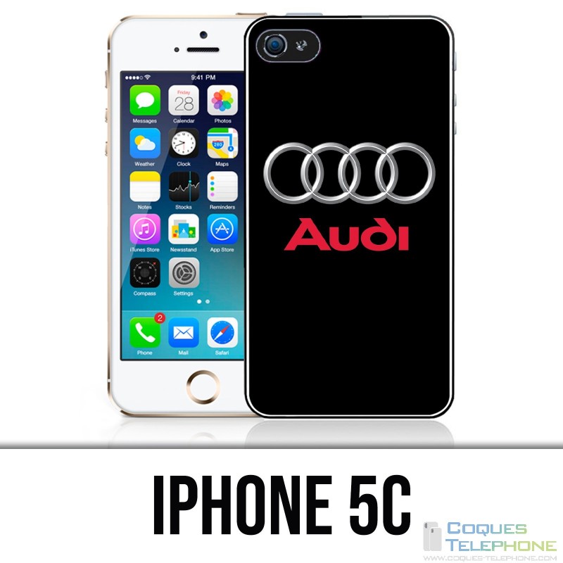 Coque iPhone 5C - Audi Logo Métal