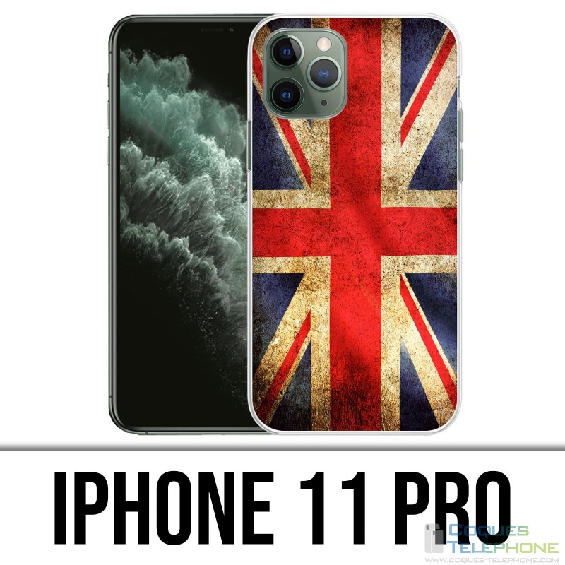 Funda para iPhone 11 Pro - Bandera británica vintage