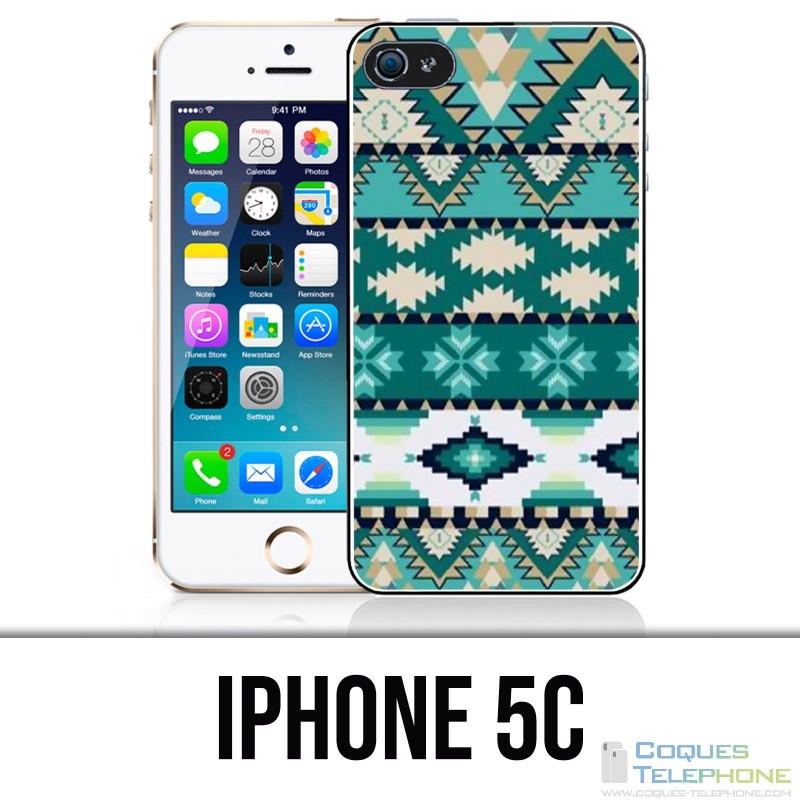 Coque iPhone 5C - Azteque Vert