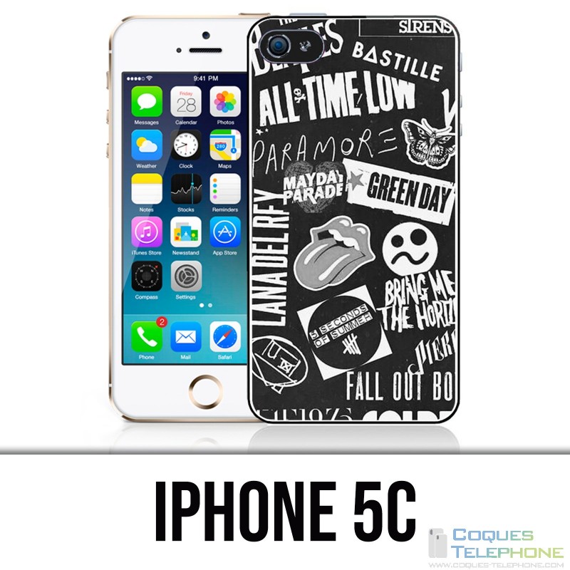 Coque iPhone 5C - Badge Rock