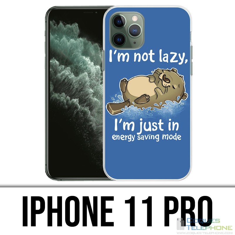 Custodia per iPhone 11 Pro - Loutre Not Lazy