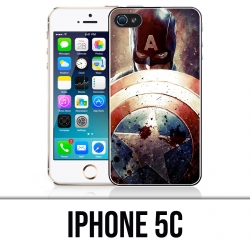 Funda iPhone 5C - Captain America Grunge Avengers