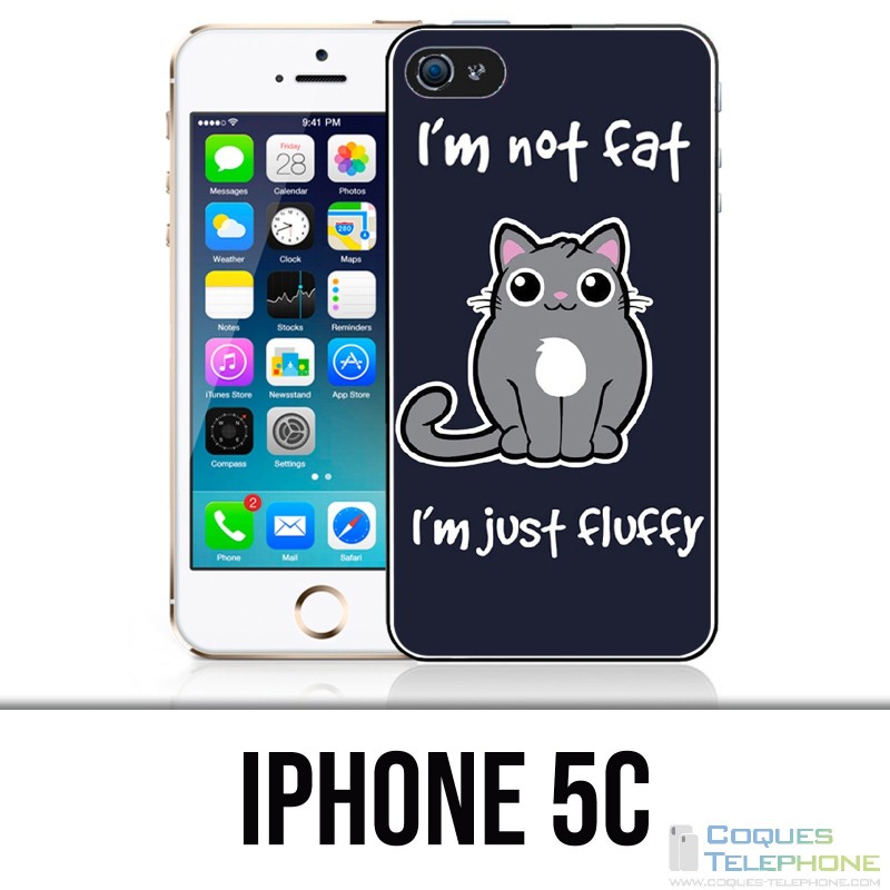 Custodia per iPhone 5C - Cat Not Fat Just Fluffy