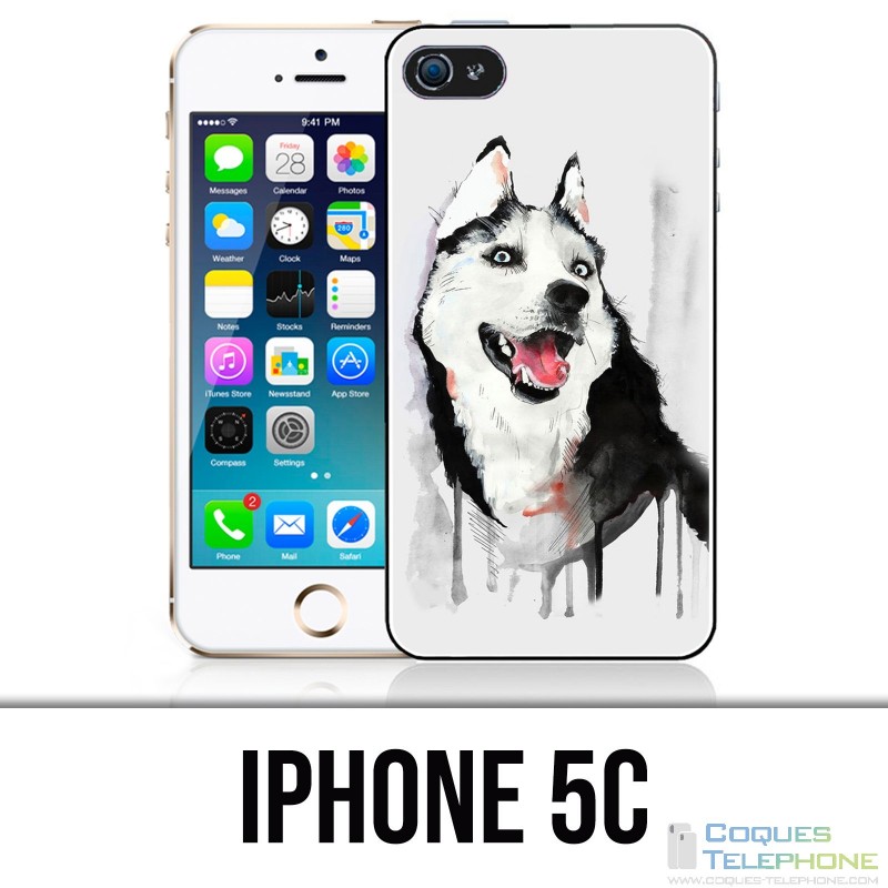 Custodia per iPhone 5C - Husky Splash Dog