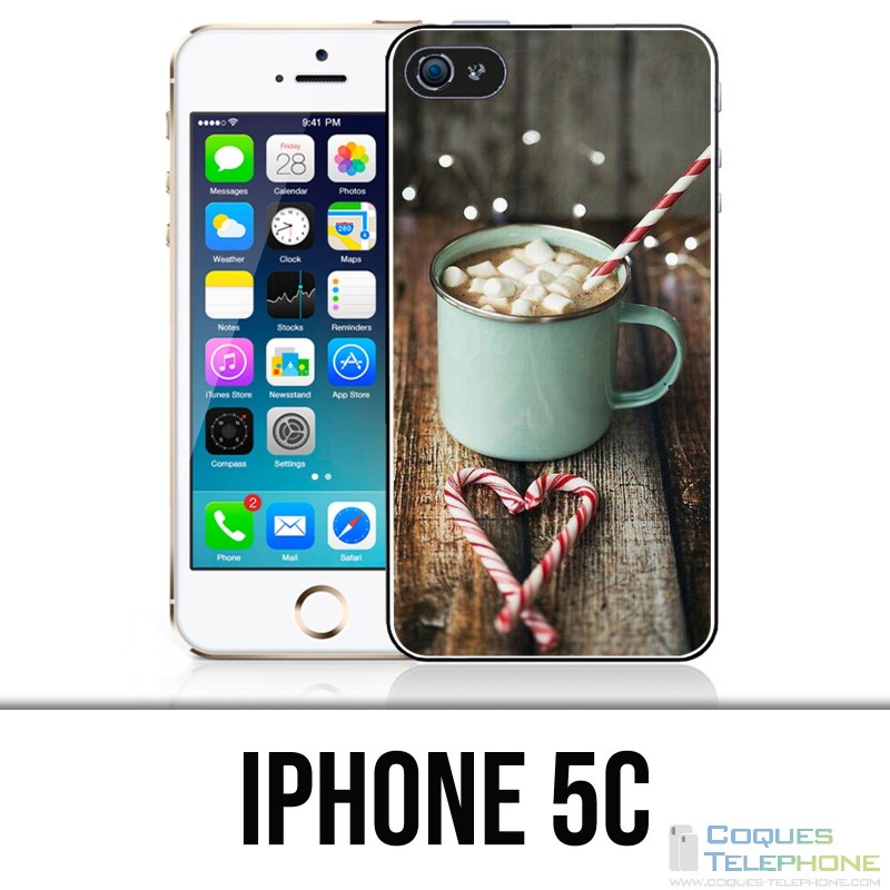 Coque iPhone 5C - Chocolat Chaud Marshmallow