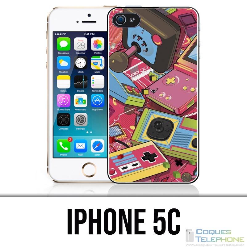 Coque iPhone 5C - Consoles Retro Vintage