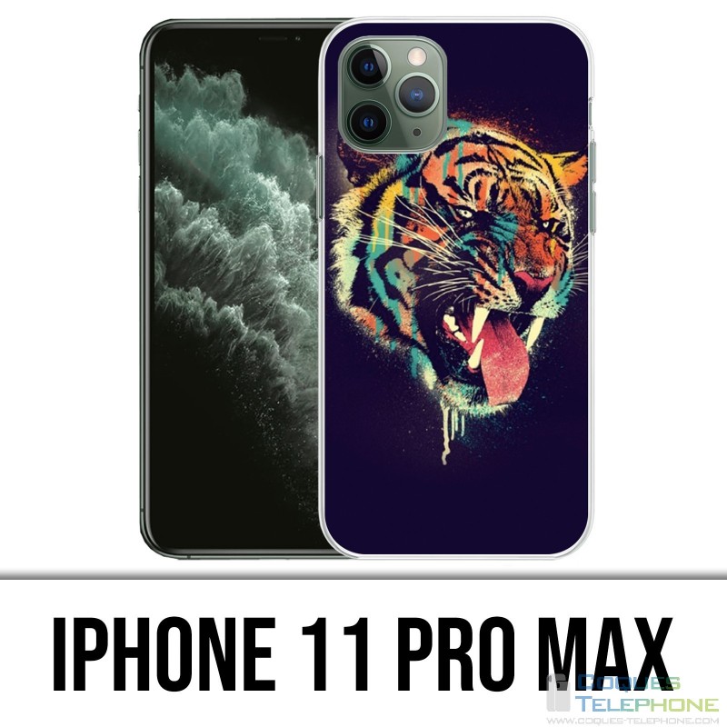 IPhone 11 Pro Max Fall - Tiger-Malerei