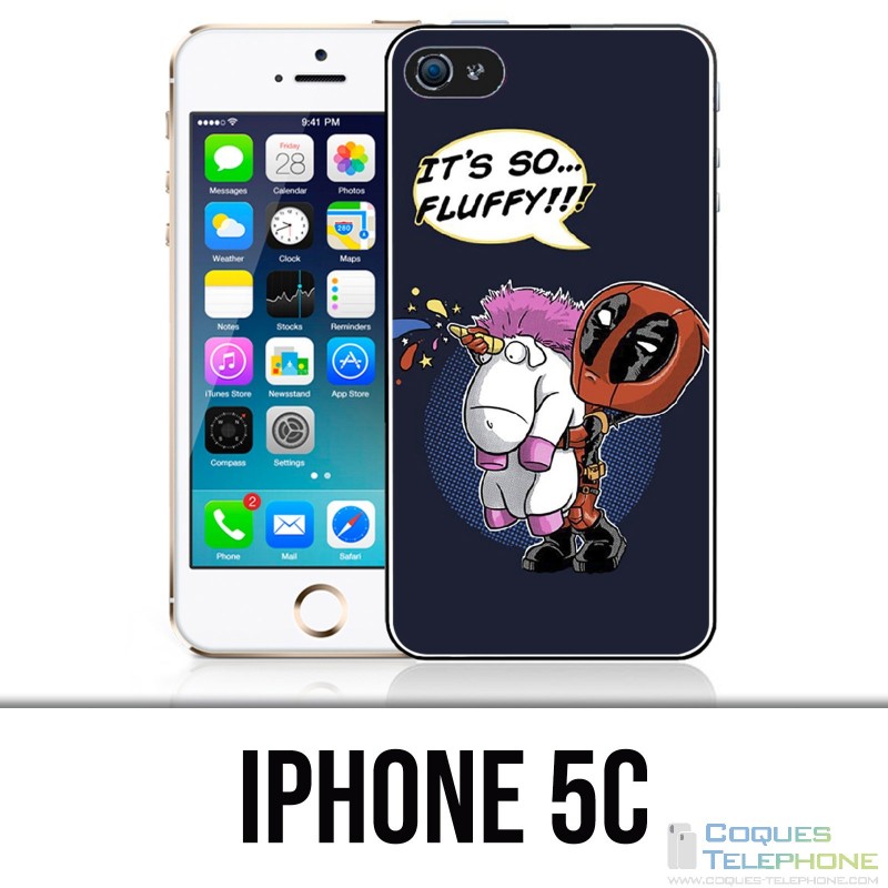 Coque iPhone 5C - Deadpool Fluffy Licorne