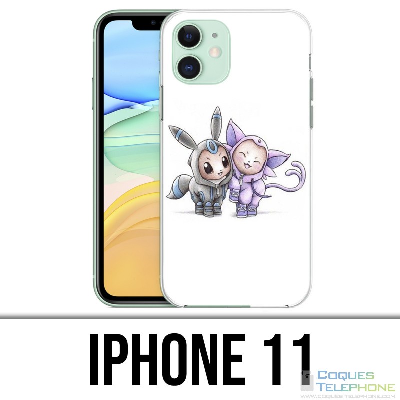 Coque iPhone 11 - Pokémon bébé Mentali Noctali