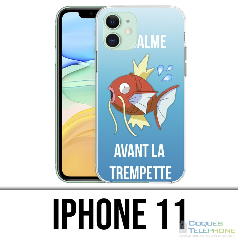 Coque iPhone 11 - Pokémon Le Calme Avant La Trempette Magicarpe