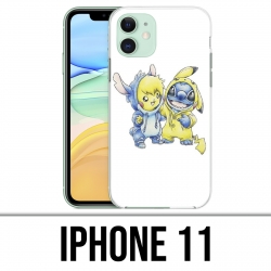 Custodia per iPhone 11 - Stitch Pikachu Baby