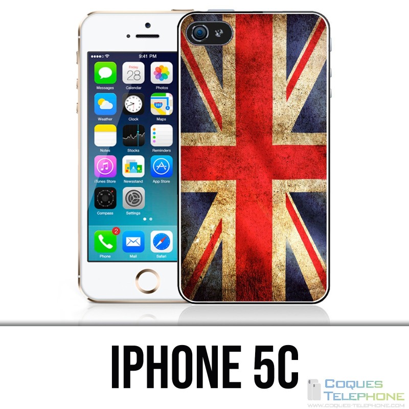 Custodia per iPhone 5C - Bandiera britannica vintage