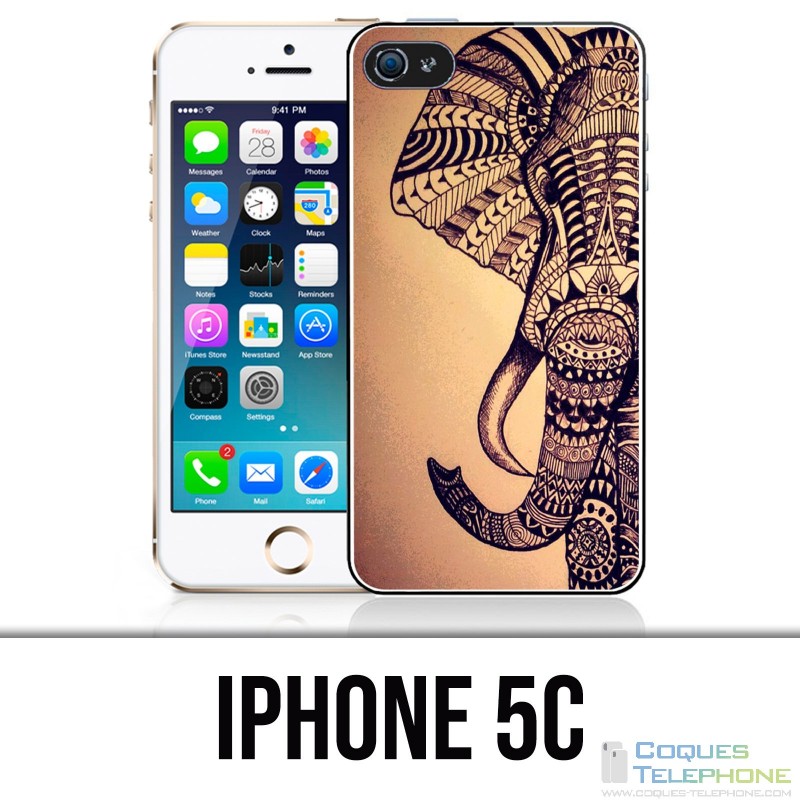 Custodia per iPhone 5C - Elefante azteco vintage