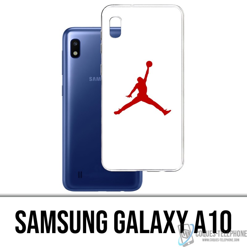 Case Samsung Galaxy A10 - Jordanien Basketball-Logo weiß