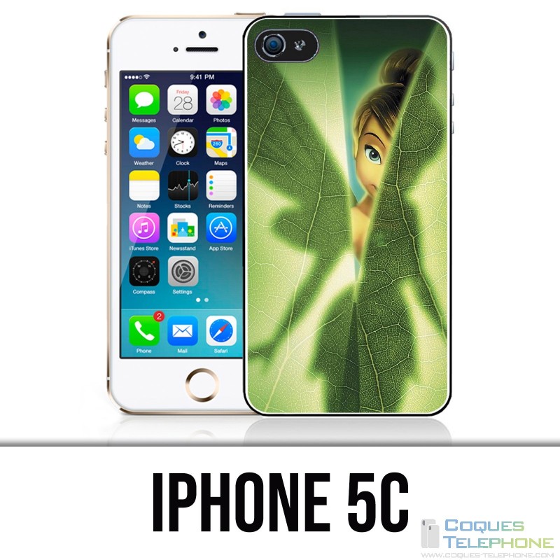 Coque iPhone 5C - Fée Clochette Feuille