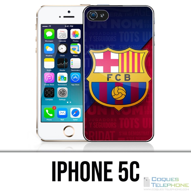 Coque iPhone 5C - Football Fc Barcelone Logo
