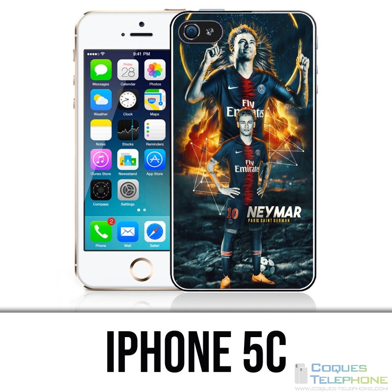 Coque iPhone 5C - Football Psg Neymar Victoire