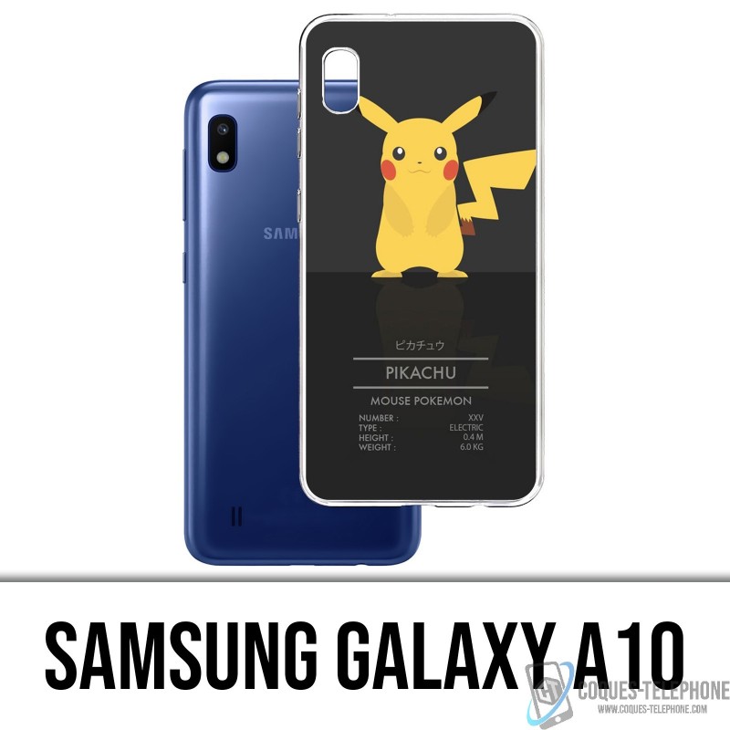 Funda Samsung Galaxy A10 - Tarjeta de identificación de Pokémon Pikachu