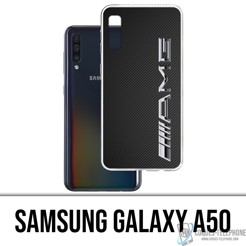 Coque Samsung Galaxy A50 - Amg Carbone Logo