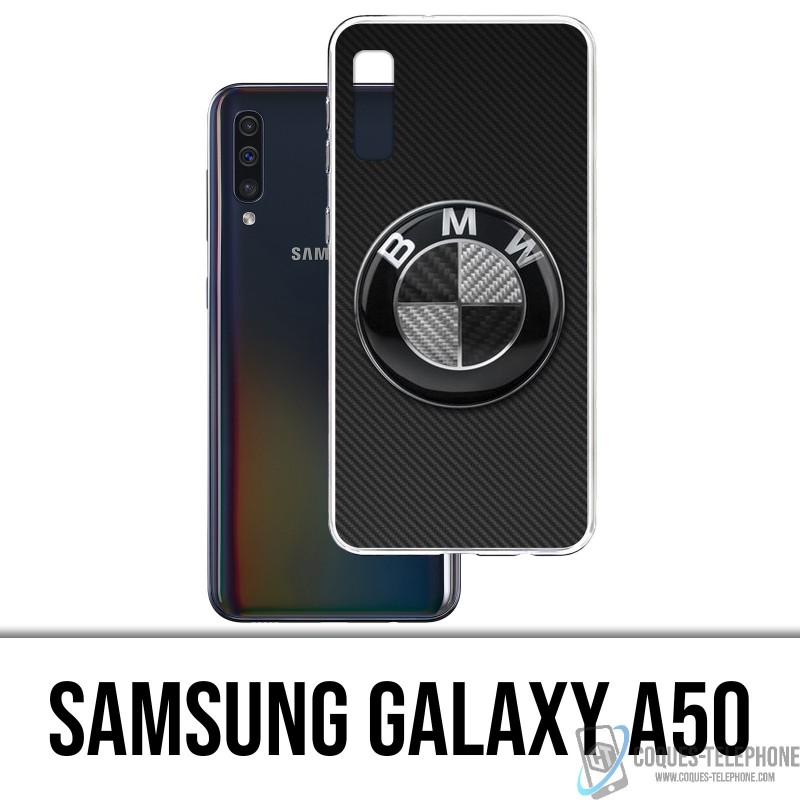 Coque Samsung Galaxy A50 - Bmw Logo Carbone