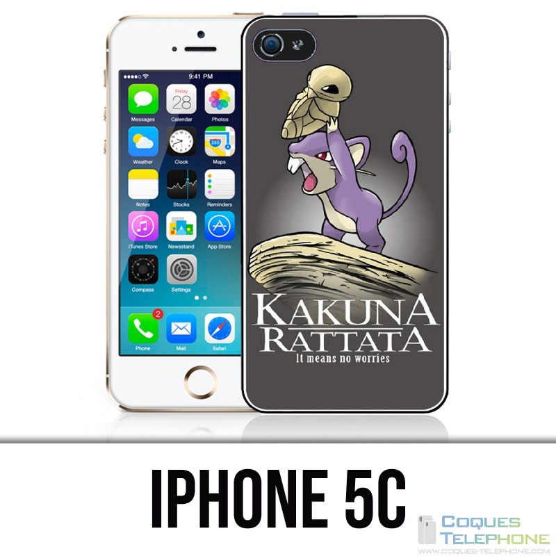 Coque iPhone 5C - Hakuna Rattata Pokémon Roi Lion