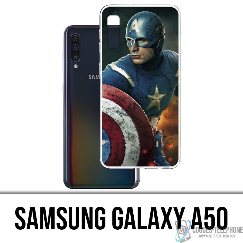 Case Samsung Galaxy A50 - Captain America Comic-Rächer