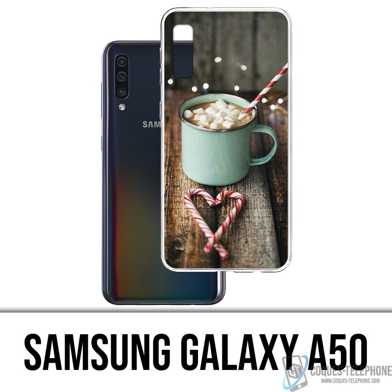 Coque Samsung Galaxy A50 - Chocolat Chaud Marshmallow