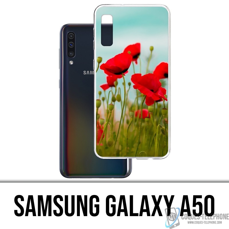 Coque Samsung Galaxy A50 - Coquelicots 2