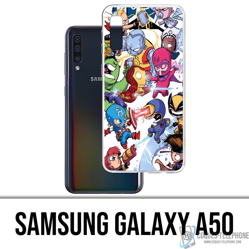 Coque Samsung Galaxy A50 - Cute Marvel Heroes