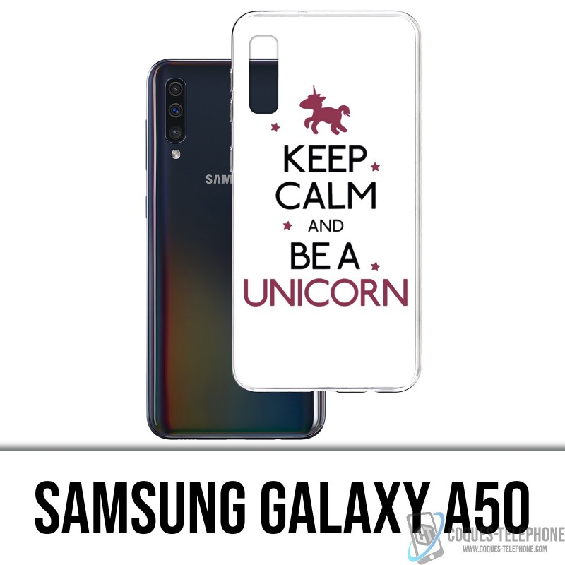 Samsung Galaxy A50 Custodia - Mantenere la calma Unicorn Unicorn