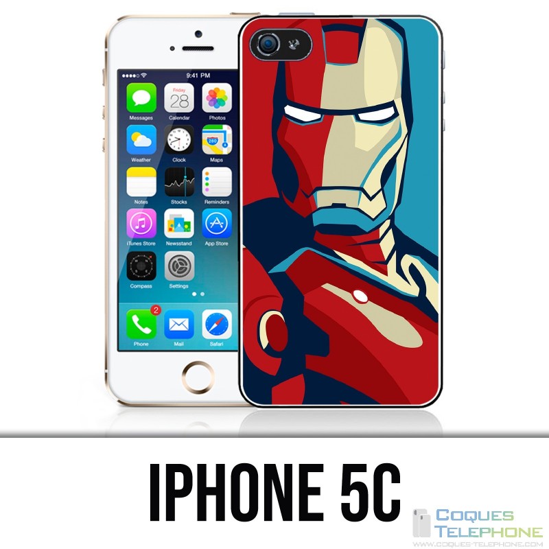 Coque iPhone 5C - Iron Man Design Affiche