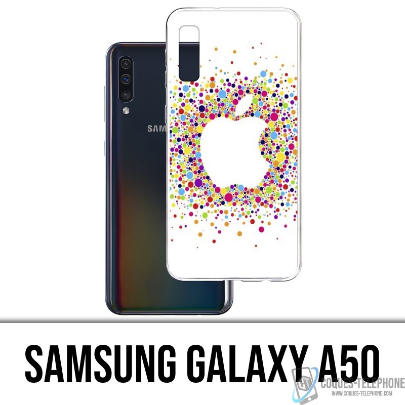 Samsung Galaxy A50 Custodia - Logo Apple multicolore