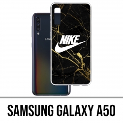 Funda Samsung Galaxy A50 - Logotipo de mármol dorado de Nike