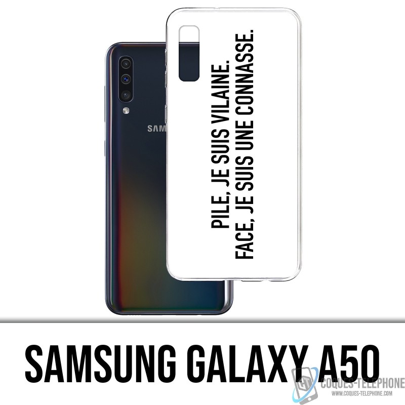 Coque Samsung Galaxy A50 - Pile Vilaine Face Connasse