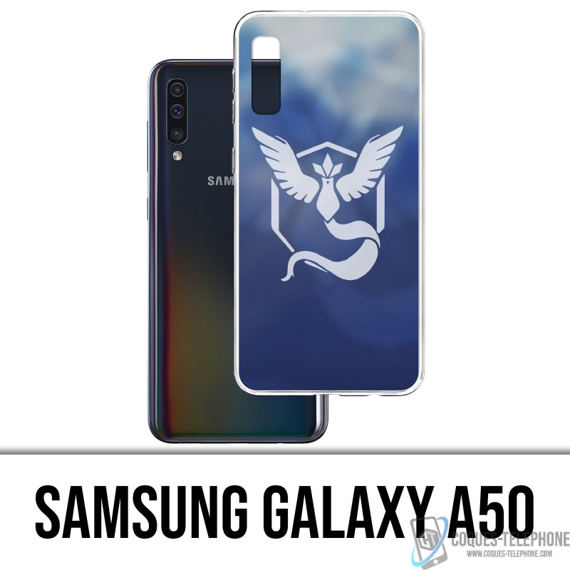 Case Samsung Galaxy A50 - Pokémon Go Team Blue Grunge