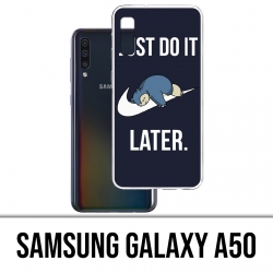 Coque Samsung Galaxy A50 - Pokémon Ronflex Just Do It Later