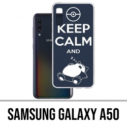 Coque Samsung Galaxy A50 - Pokémon Ronflex Keep Calm