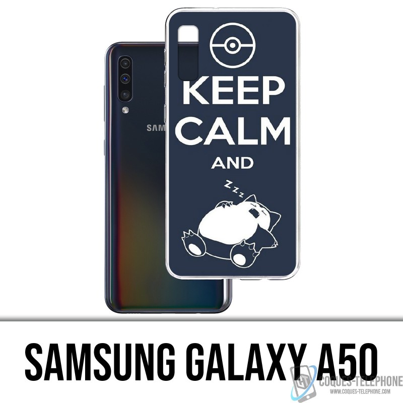 Coque Samsung Galaxy A50 - Pokémon Ronflex Keep Calm