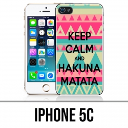 Custodia per iPhone 5C: Mantieni la calma Hakuna Mattata